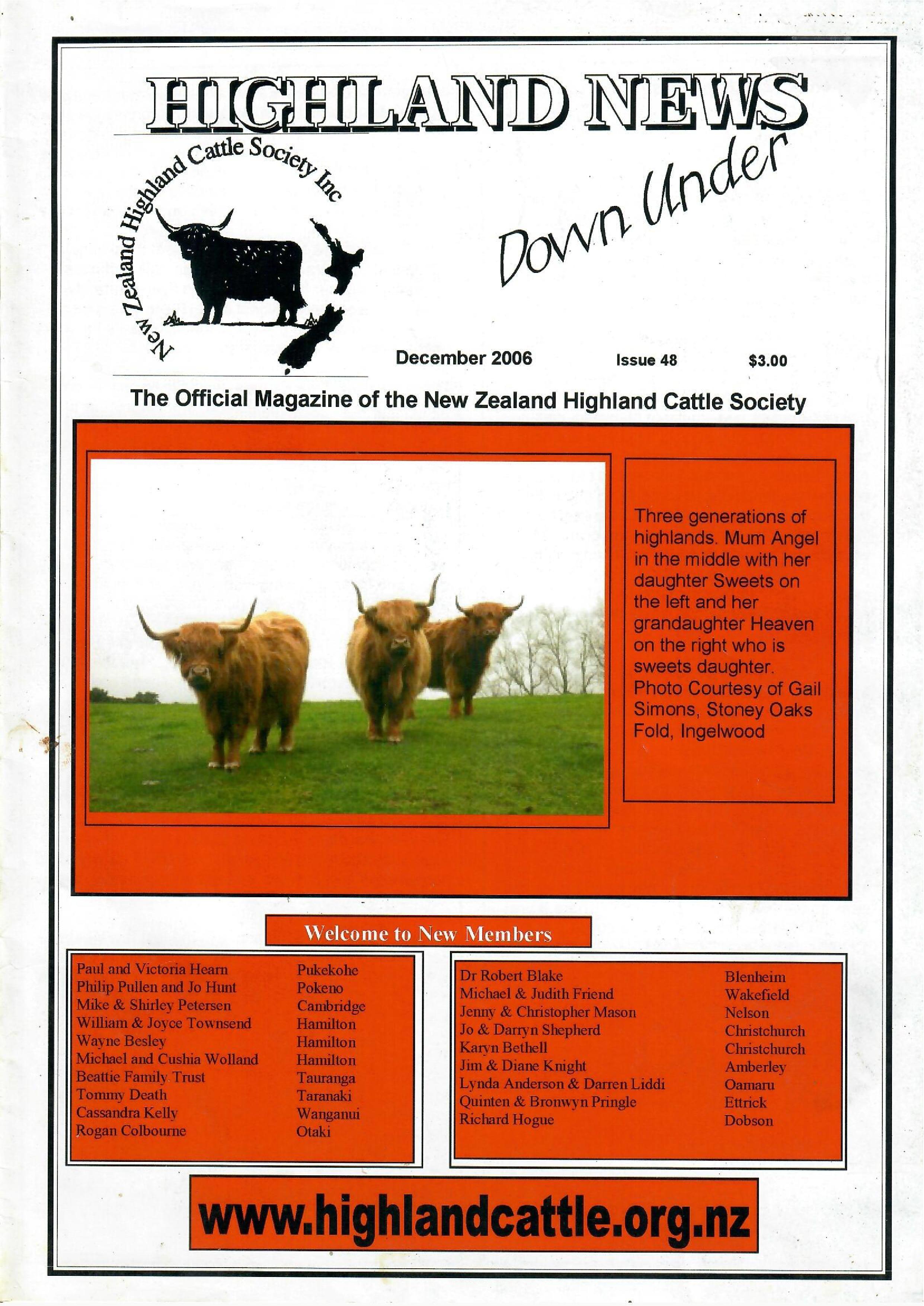 NZHCS Newsletter December 2006